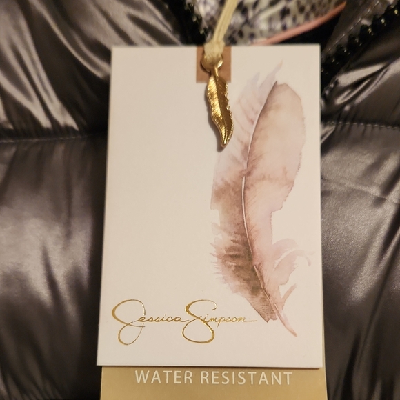 Jessica Simpson Metallic Gray Puffer Jacket - Picture 2 of 7